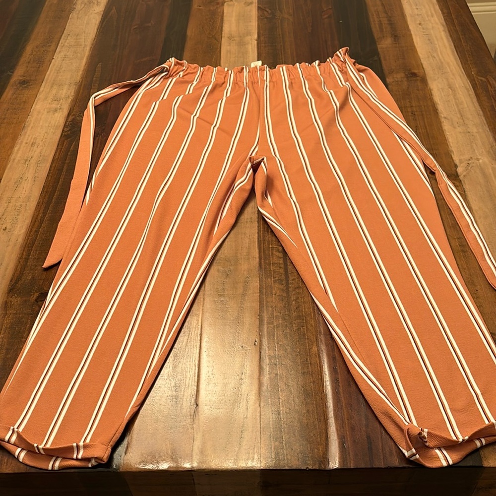 Stripped Flowy Pants